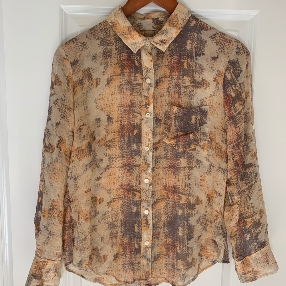 Snake skin pattern blouse